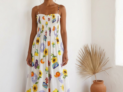Damen Sommerkleid CALA MACARELLA White – New Collection IBIZA