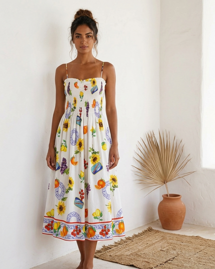Damen Sommerkleid CALA MACARELLA White – New Collection IBIZA