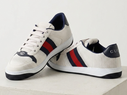 GUCCI Screener Leder Sneakers Weiss