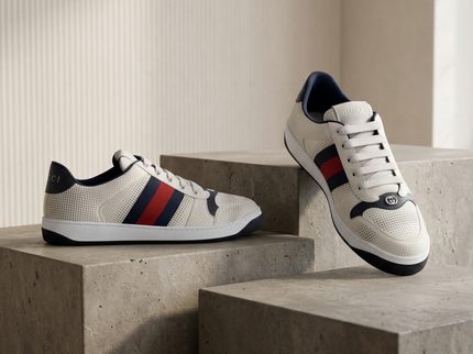 GUCCI Screener Leder Sneakers Weiss
