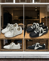 Damen Dual Lace GAT Flache Tokyo Sneakers – Retro Minimalist Trainer