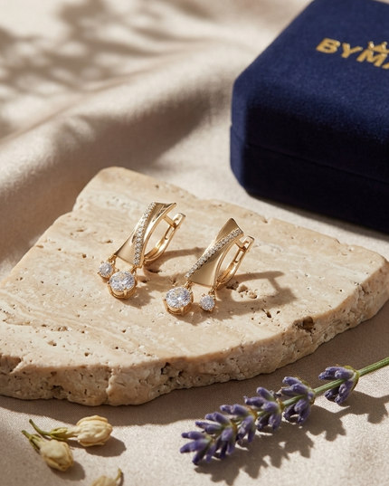 Geometric Sparkle Ohrringe | SOHO Collection | Gold (Dorado)