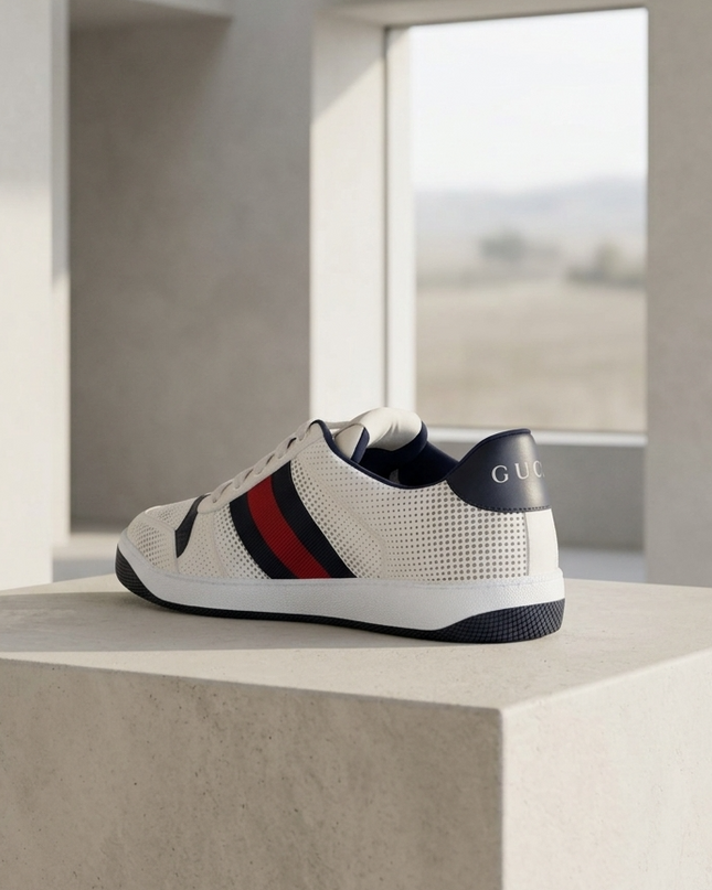 GUCCI Screener Leder Sneakers Weiss