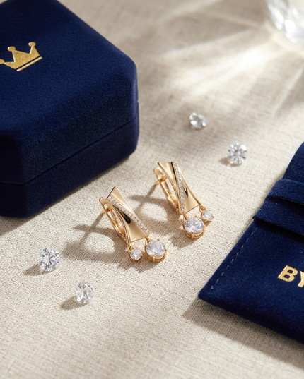 Geometric Sparkle Ohrringe | SOHO Collection | Gold (Dorado)