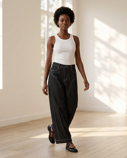 💟 LEXINGTON Damen Denim Jeans | Black | Prêt-à-Porter New Collection