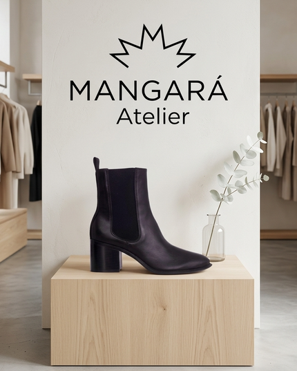 👢 Canna Damen Leder Chelsea Boots | Black