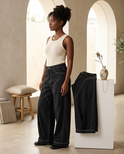 💟 LEXINGTON Damen Denim Jeans | Black | Prêt-à-Porter New Collection