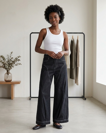💟 LEXINGTON Damen Denim Jeans | Black | Prêt-à-Porter New Collection