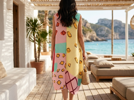 Damen Sommerkleid MEDITERRANEAN RESORT Beige – New Collection IBIZA