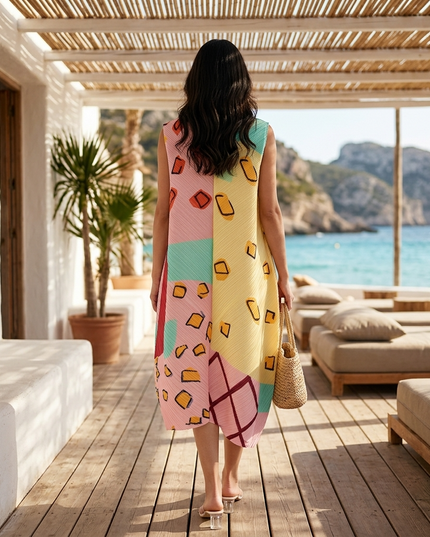 Damen Sommerkleid MEDITERRANEAN RESORT Beige – New Collection IBIZA