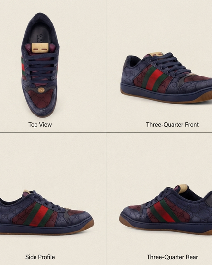 GUCCI GG Bicolor Fabric Sneakers