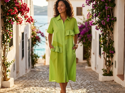 Damen Sommerkleid CALA MOYA Black & Green – New Collection IBIZA