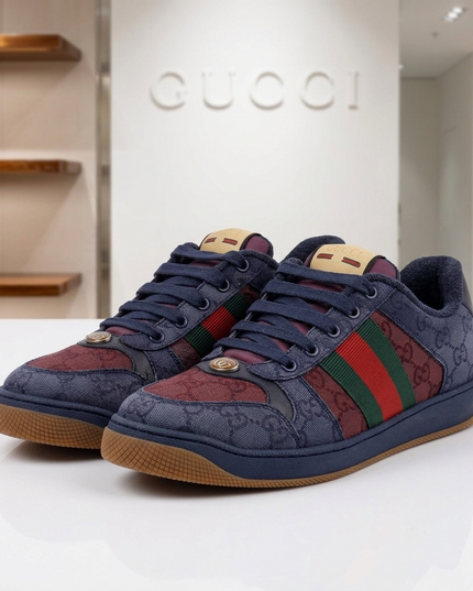 GUCCI GG Bicolor Fabric Sneakers