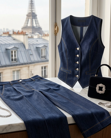 👗VENDÔME LUXE Damen Jacket & Pants Set | PARIS LE MARAIS