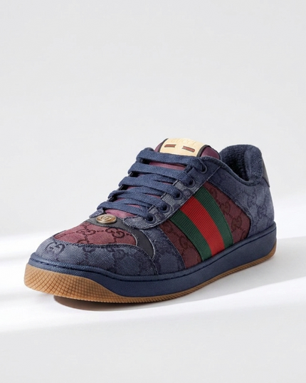 GUCCI GG Bicolor Fabric Sneakers