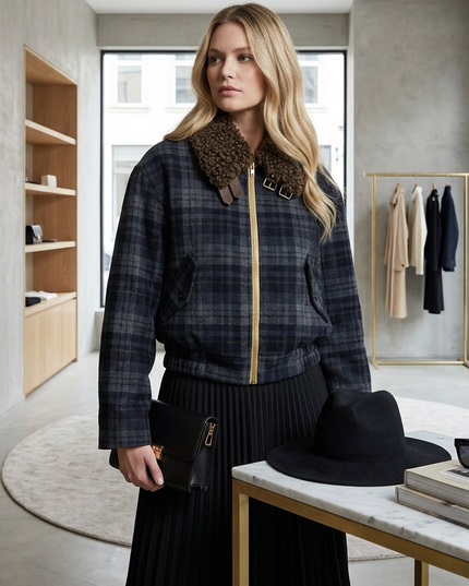 FiDi NY City | Eco Jacke Damen | Navy Blue | One Size