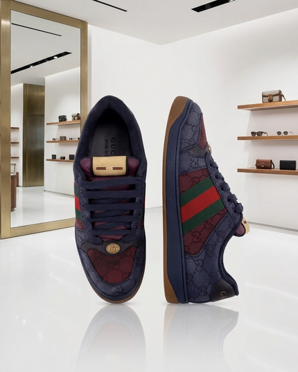GUCCI GG Bicolor Fabric Sneakers