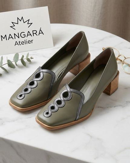 Mangará Cordía Loafers – Grünes Leder