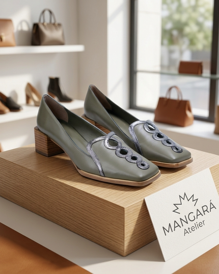 Mangará Cordía Loafers – Grünes Leder