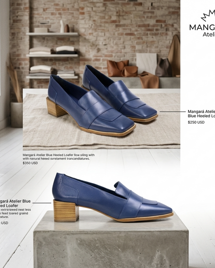 Mangará Louro Loafers – Blaues Kalbsleder