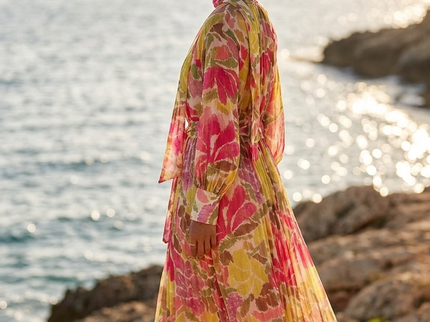 Damen Sommerkleid VALLDEMOSSA CHIC Printed Pattern – New Collection IBIZA