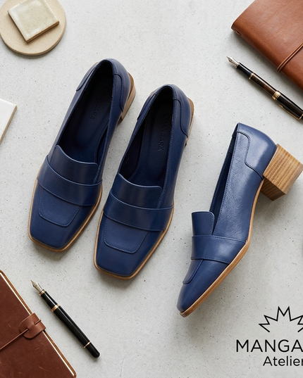 Mangará Louro Loafers – Blaues Kalbsleder