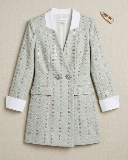 BYMANYC® New York | Langer Blazer CENTRAL PARK BLOOM | Green
