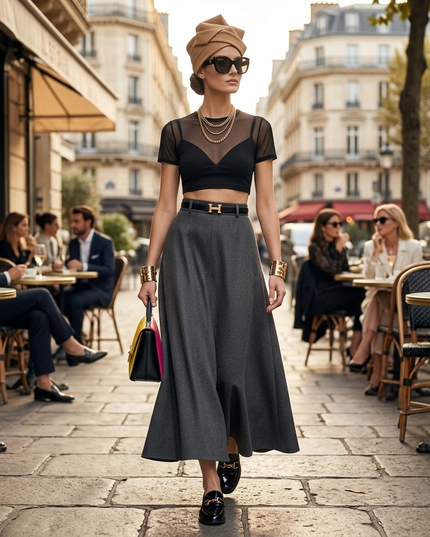 Tailored Flare Maxi Rock • MADISON | New Collection