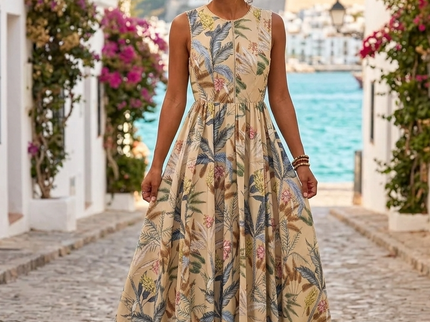 Damen Sommerkleid CALA MORELL Printed Pattern – New Collection IBIZA