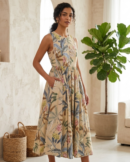 Damen Sommerkleid CALA MORELL Printed Pattern – New Collection IBIZA