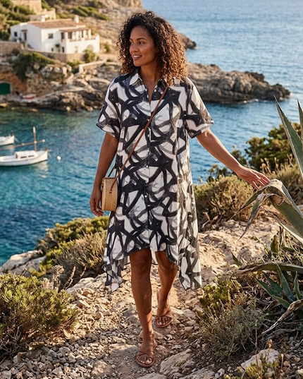 Damen Sommerkleid CALA PADRINA Black – New Collection IBIZA