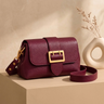 ZEEN | Noemi Handtasche aus genarbtem Leder | Bordeaux
