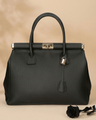 ZEEN | NORA Schwarz | Dollaro-Ledertasche | Made in Italy