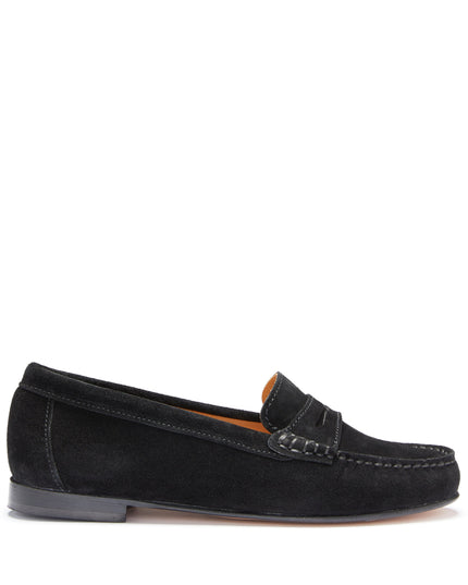 Penny Loafers – Schwarz Wildleder