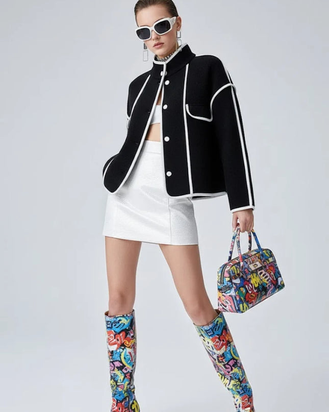Women's Bicolor Tweed Tailored Jacket CENTRAL PARK New Collection Couture in Manhattan BYMANYC ® New York