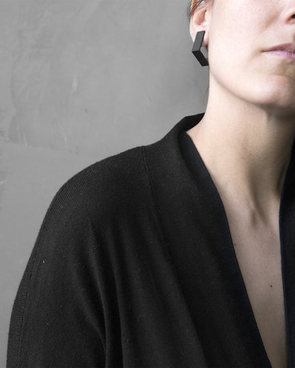 COLUMN NECKLACE & SQUARE EARRINGS | Sculptural Minimalist Jewelry-2