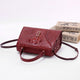 Genuine Crocodile Skin Bone Leather Top Handle Bags Wine Red-4