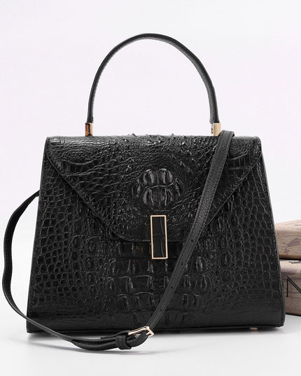 Genuine Crocodile Skin Bone Leather Top Handle Bags-0