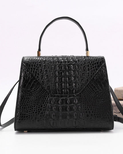 Genuine Crocodile Skin Bone Leather Top Handle Bags-2