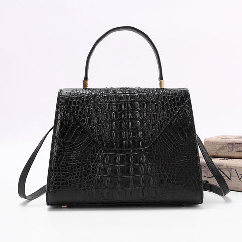 Genuine Crocodile Skin Bone Leather Top Handle Bags-2