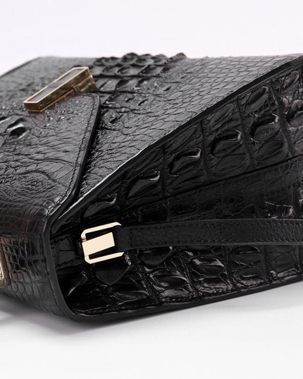 Genuine Crocodile Skin Bone Leather Top Handle Bags-3