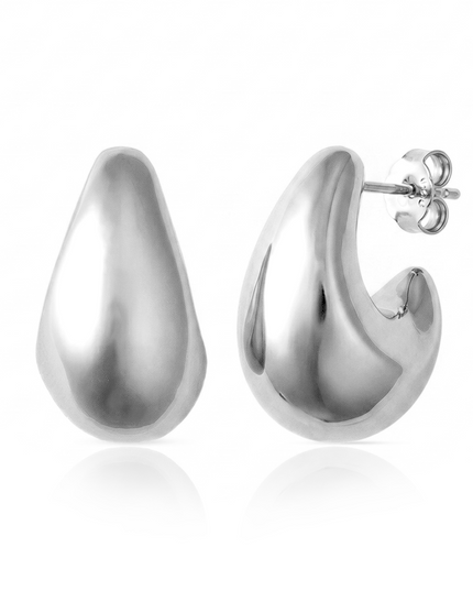 ✨ Isabella Molten Sculptural Drop Earrings | Gold / Rhodium | Denise Pacini