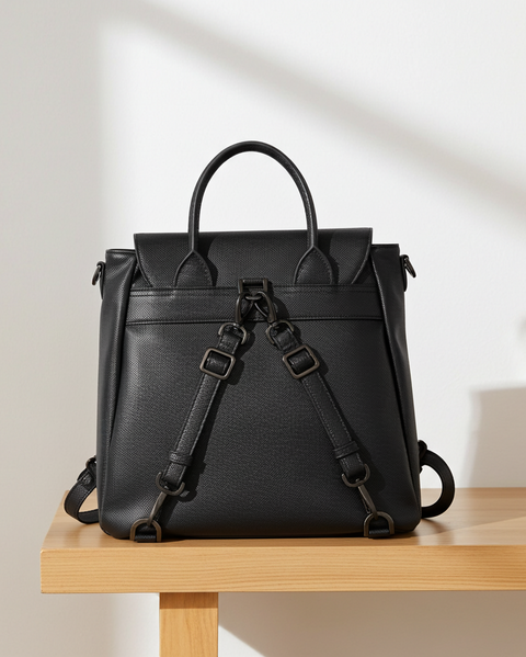 Zuri Schwarzer Veganer Rucksack – LaBante London