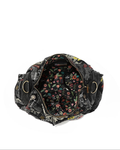 BANDOLERA MENSAJERA DE TELA VAQUERA MARRON-2