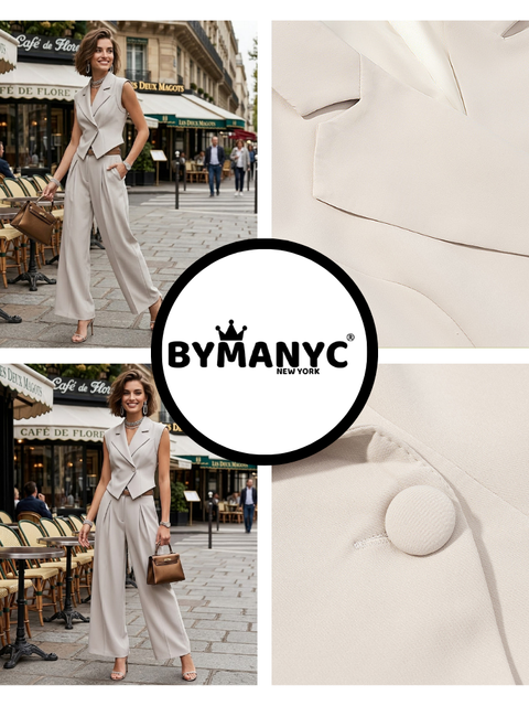 Jacket & Pants Set Women's JARDIN DES PLANTES New Collection PARIS LE MARAIS BYMANYC ® New York-2