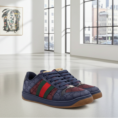 GUCCI GG Bicolor Fabric Sneakers