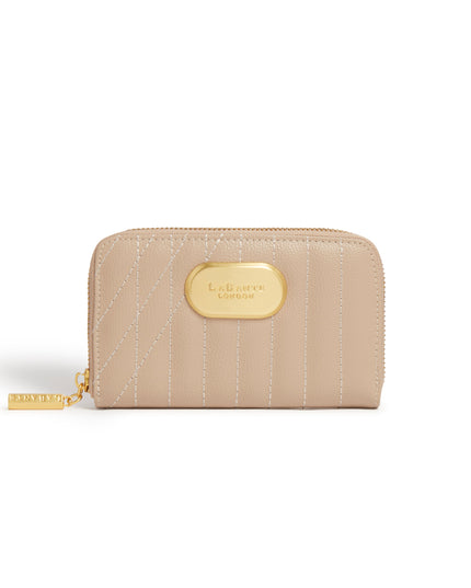 LaBante London | Kenia Vegan Zip-Around Wallet | Beige