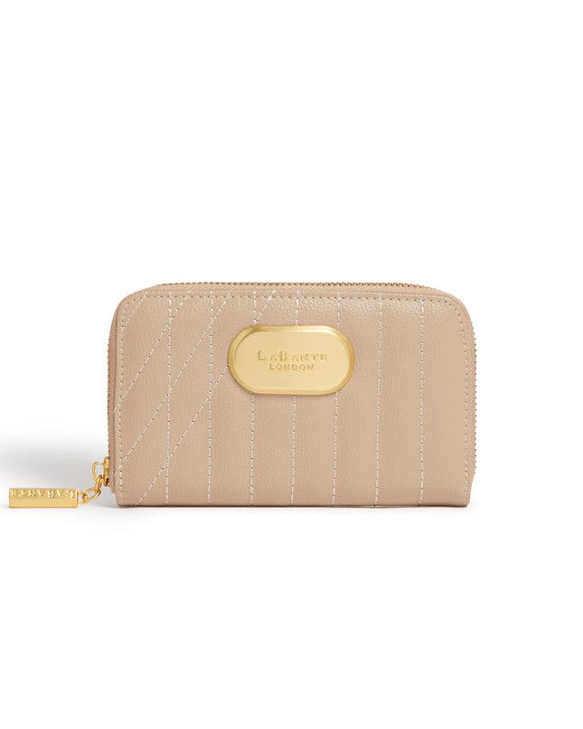LaBante London | Kenia Vegan Zip-Around Wallet | Beige