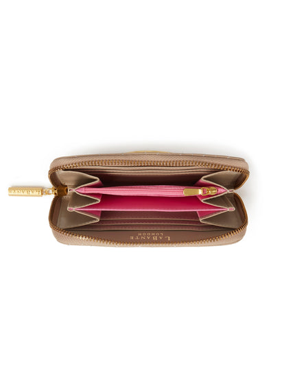 LaBante London | Kenia Vegan Zip-Around Wallet | Beige