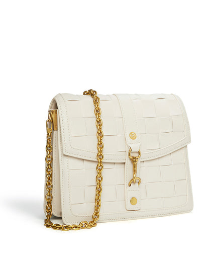 LaBante London | Daisy Shoulder & Crossbody Bag | Handgewebt | Weiss